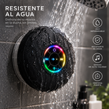 Altavoz Bluetooth 5.0 LED Impermeable con Ventosa