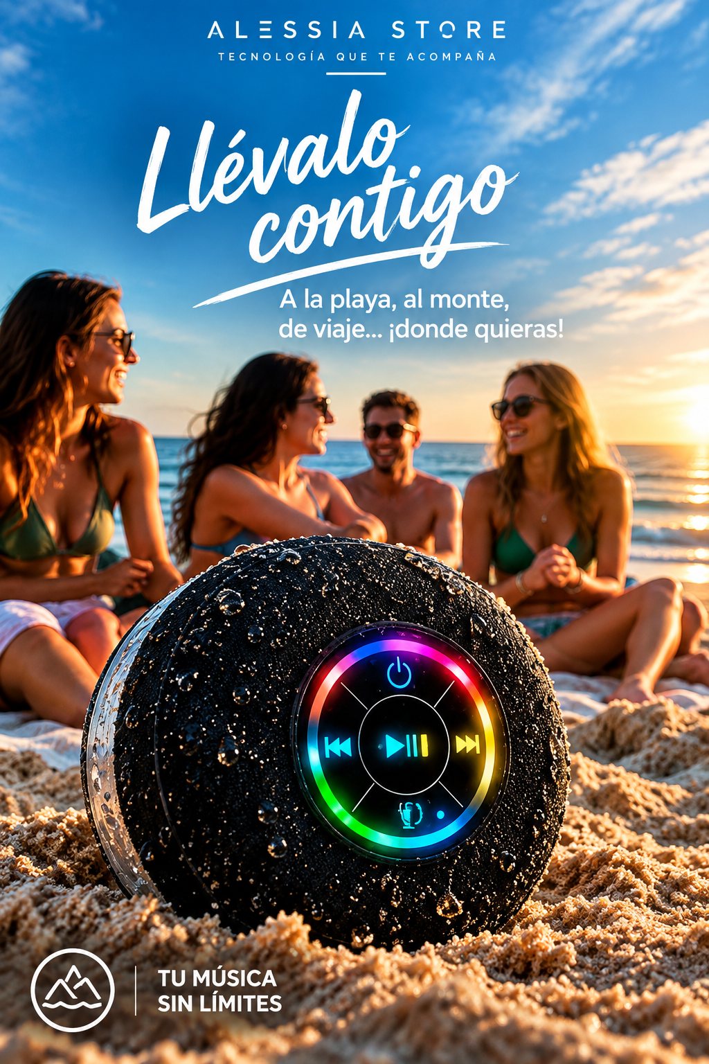 Altavoz Bluetooth 5.0 LED – Música en cualquier lugar